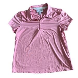 Tommy‎ Bahama Golf Women's XL Pink Short Sleeve Polo Shirt Top
